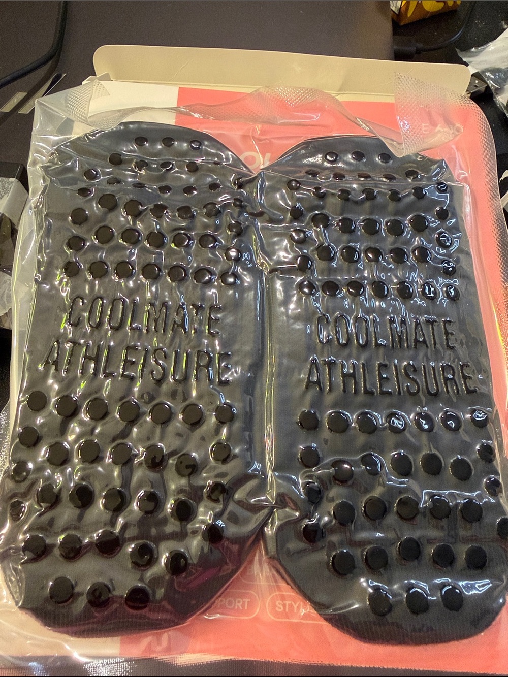 Women's Black Pilates Grip Socks - 2 Pairs